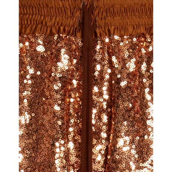 Prabal Gurung Metallic High-rise Sequin TROUSERS - Picture 4 of 15